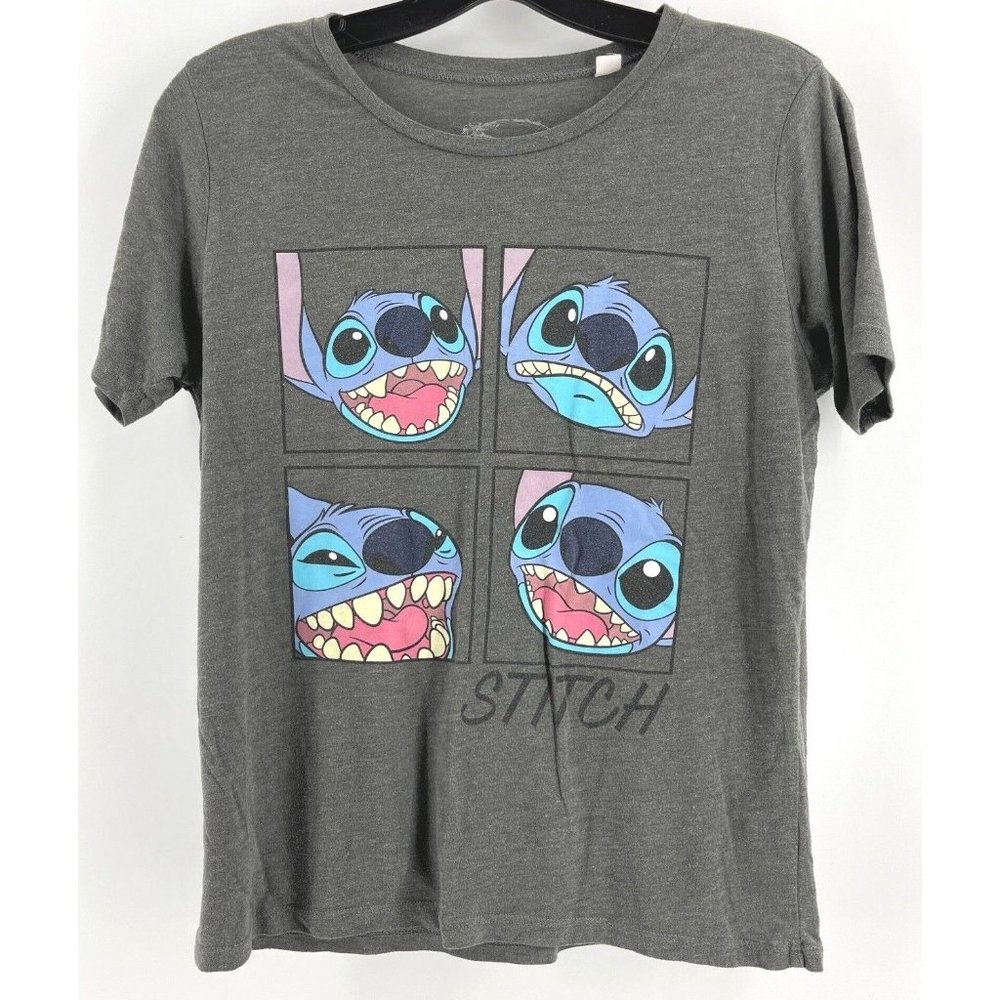 Disney Women's Lilo & Stich Character T-Shirt Print Graphic Medium Gray